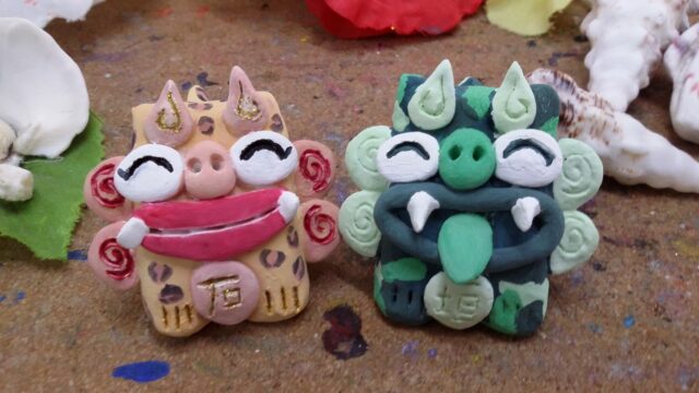 シーサー絵付け、体験、ハンドメイド